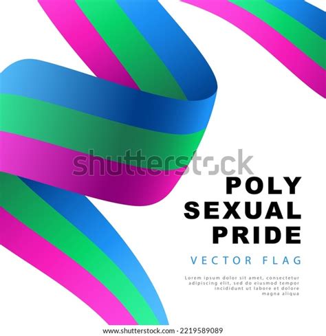 Ribbon Form Flag Polysexual Pride Sexual Stock Vector Royalty Free