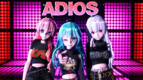 Mmdeverglow Adios Miku Luka Haku Youtube