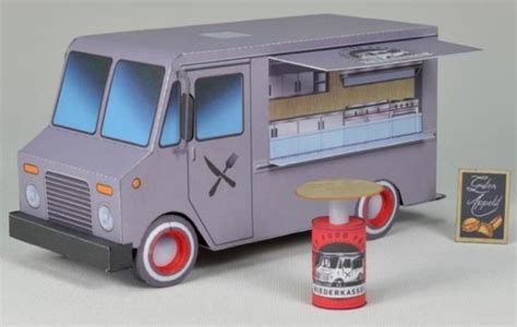 Papermau Street Food Truck Paper Model In 140 Scale By Kallboys