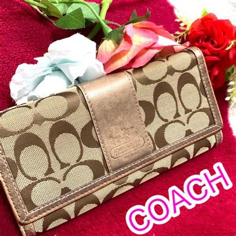 正規品coachシグネチャー柄♪ファスナー付長財布 新品・中古のオークション モバオク