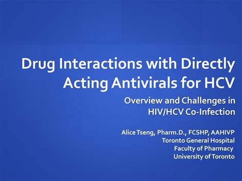 Ppt Drug Interactions With Directly Acting Antivirals For Hcv