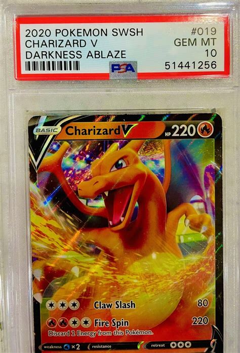 Pokemon Swsh Charizard V Darkness Ablaze Psa Ebay