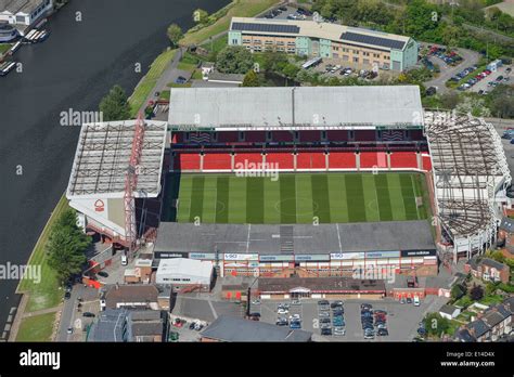 An aerial view of The City Ground, home of Nottingham Forest FC. Nottingham UK Stock Photo - Alamy