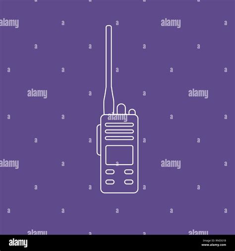 Vector Illustration With Walkie Talkie Portable Radio Communications