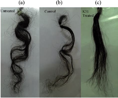 Application Of Keratin K31 In Straightening Curly Hair A Untreated