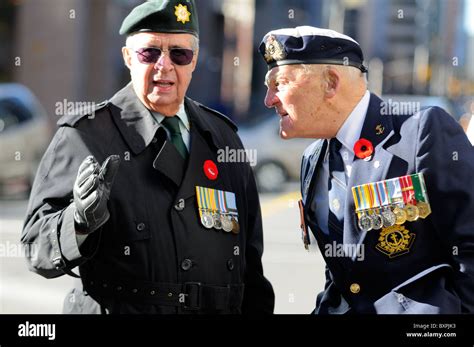 Two Canadian Veterans Stock Photo - Alamy