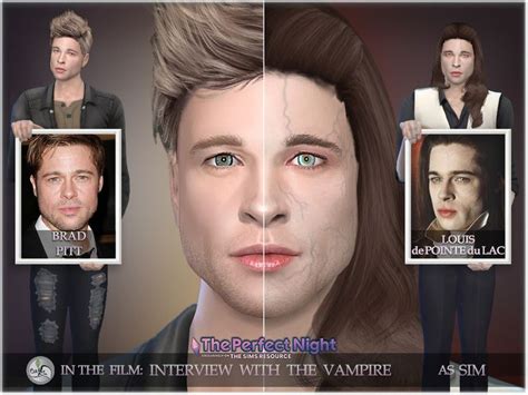 The Sims Resource SIM Brad Pitt As Vampire Louis ThePerfectNight