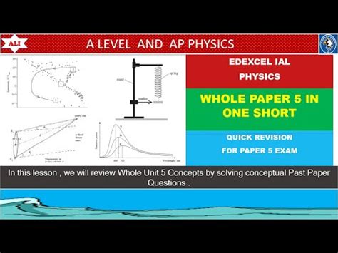 Edexcel Ial Physics Unit Whole Paper Quick Revision In One Short