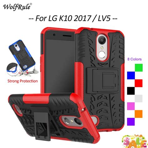 For Cover Lg K10 2017 Case Wolfrule Tpu And Pc Holder Armor Bumper