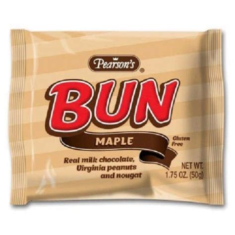 Bun Maple Candy Bars 24 Count Pearsons Candy