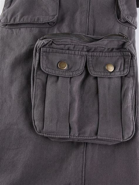 Emmiol Free Shipping Pocket Detail Y K Cargo Jeans Gray S In Cargo