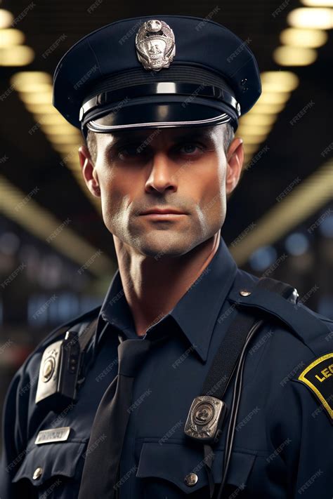 Premium AI Image | Portrait of a handsome police officer in uniform ...