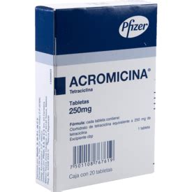 Acromicina 250mg Oral 20 Tabletas