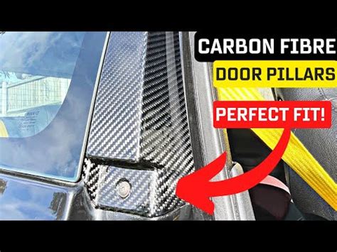 100 Real Carbon Fibre Fiber Door Pillar Trims YouTube