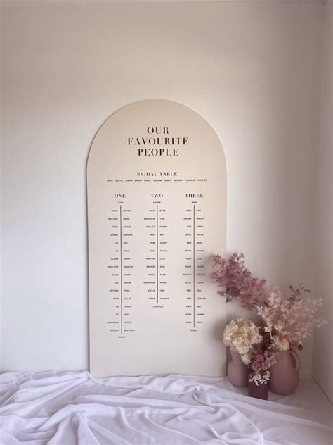 Arch Seating Chart Find Your Seat Wooden Wedding Guest Etsy