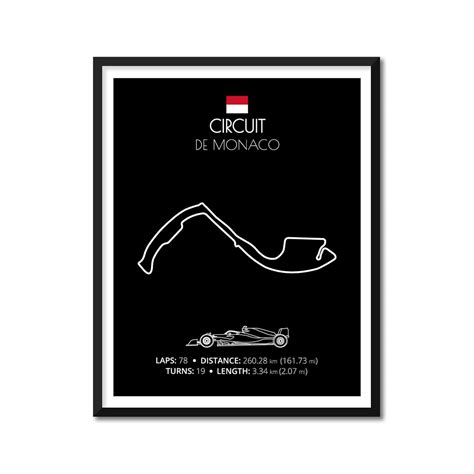 Amazon Circuit De Monaco Race Track Poster Intended For Formula