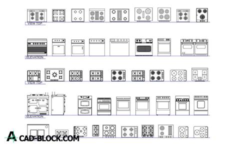 CAD Kitchen blocks DWG - Free CAD Blocks