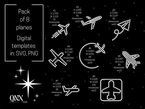 Planes Bundle Svg Rhinestone Template Ss Airplane Airplane Design