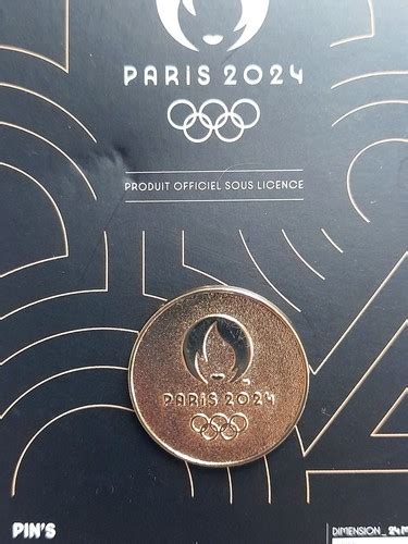 Summer Olympic Games Paris 2024 Official Logo Golden Plated Badge