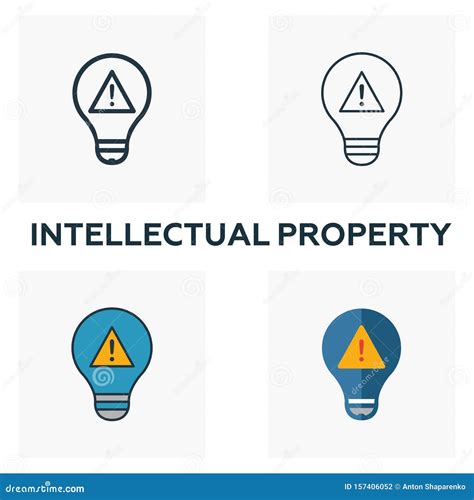 Intellectual Property Outline Icon Thin Line Element From Crowdfunding