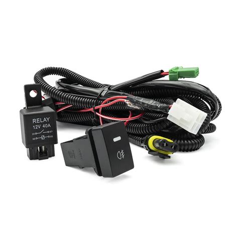 H8 H11 Led Fog Lights Wiring Harness Indicator Switch Relay Kits 40a For Toyota Ebay