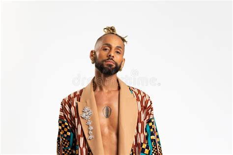 Vibrant Style Black Gay Man In Colorful Jacket Stock Photo Image Of Vibrant Culture