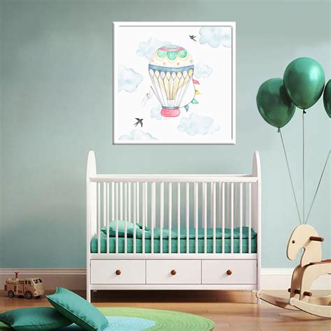 Watercolor Hot Air Balloon Clipart Nursery Decor Vintage Etsy