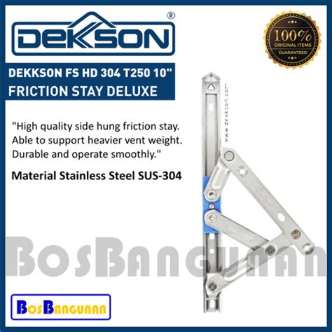 Jual Friction Stay DELUXE DEKKSON FS HD T250 10 Inch Stainless SUS 304