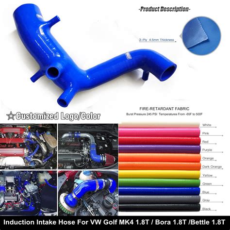 Epman Silicone Intercooler Turbo Boost Induction Intake Hose Kit For