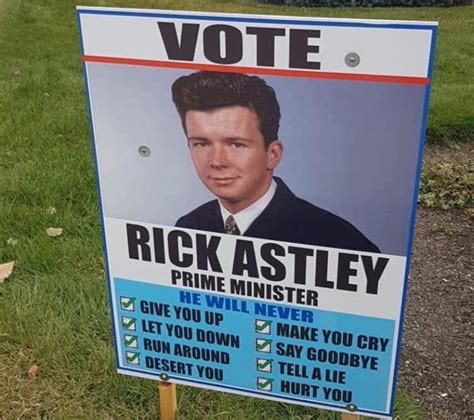 Vote For Rick Astley Rick Astley Meme Rick Astley Funny Quotes 0 | Hot Sex Picture