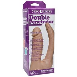 Vac U Lock Double Penetrator Natural Dildo Attachment Dildo Warehouse