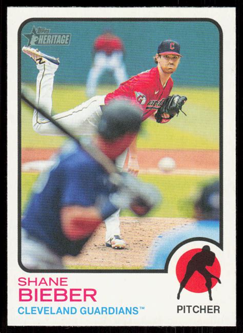 Topps Heritage Shane Bieber Cleveland Guardians Ebay