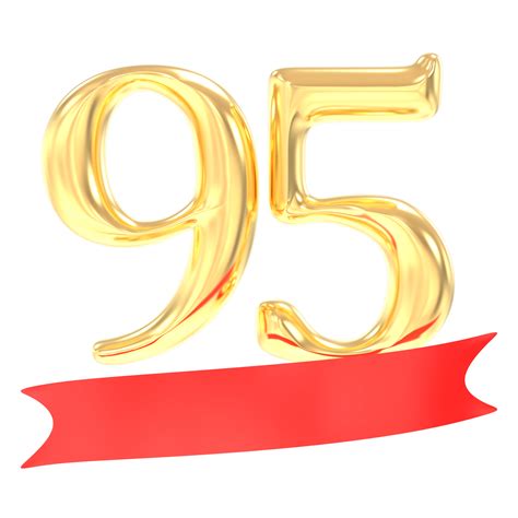 anniversary  number gold  red  rendering  png