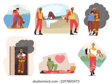 Set Rescue Service Emergency Response That Stock Vector (Royalty Free) 2297803473 | Shutterstock