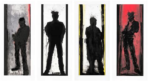 Richard Hambleton Standing Shadowman Set Of Black And Yellow