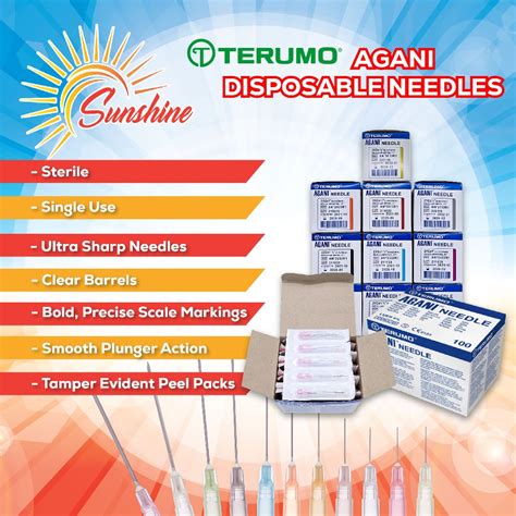 Terumo AGANI Disposable Needle 18G 20G 21G 22G 23G 24G 25G 26G