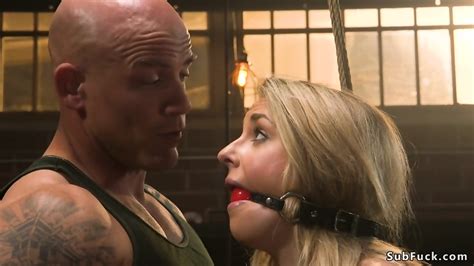 Brutal Tied Blonde Is Anal Fucked