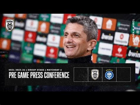 Pregame Press Conference PAOK FC Vs HJK Helsinki FC Live PAOK TV