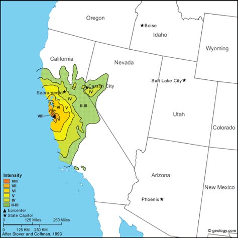 California Earthquake Fault Line Map