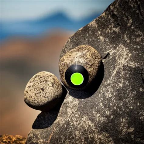 Photograph Of Two Rocks With Googly Eyes At Edge Of A Stable