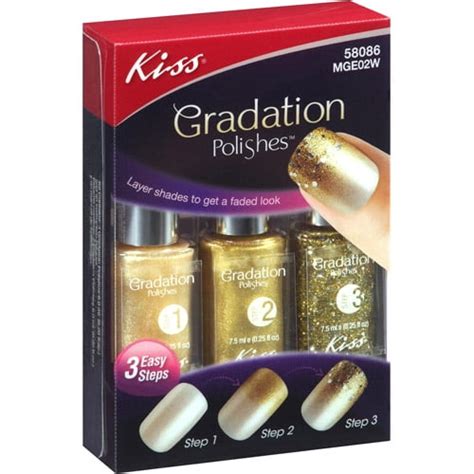 Kiss Gradation In Exposure Nail Polish Kit 3 Pc Walmart