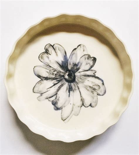 Flower Ceramic Pie Plate Trabalhos Manuais Manualidades Detalhes