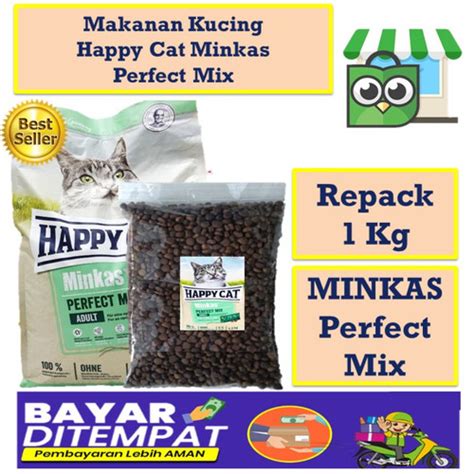 Jual Makanan Kucing Happy Cat Minkas Perfect Mix Adult Kemasan Kg