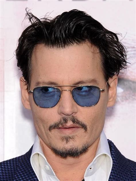 Medium Long Slicked Back Johnny Depp Selected Hairstyles For Men With