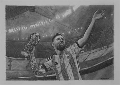 [OC] Pencil drawing : r/messi