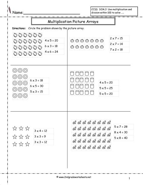 Printable Multiplication Arrays Worksheets Prntbl