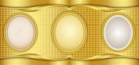 Golden Background Assembly Of Circular Border And Luxury Retro Thai