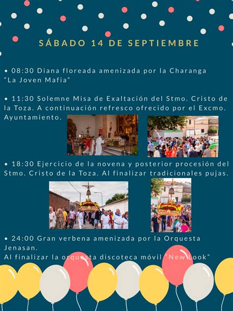 Programa De Las Fiestas Patronales En Honor Al Stmo Cristo De La Toza