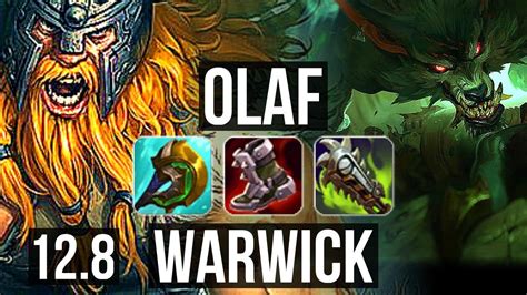 OLAF Vs WARWICK JNG 11 1 5 2 4M Mastery 6 Solo Kills Godlike