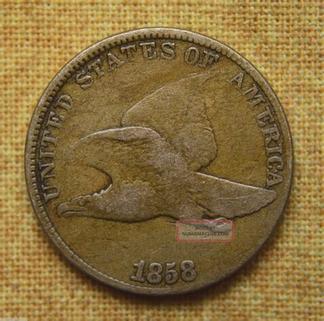 1858 Ll Flying Eagle Cent Very Good